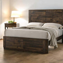 Elettra King Bed, Rustic Walnut Finish Acme