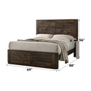 Elettra Queen Bed, Rustic Walnut Finish Acme