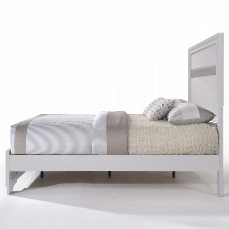 Naima Twin Bed, White Finish Acme
