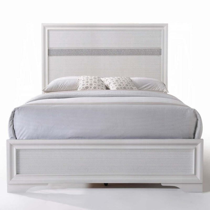 Naima Full Bed, White Finish Acme