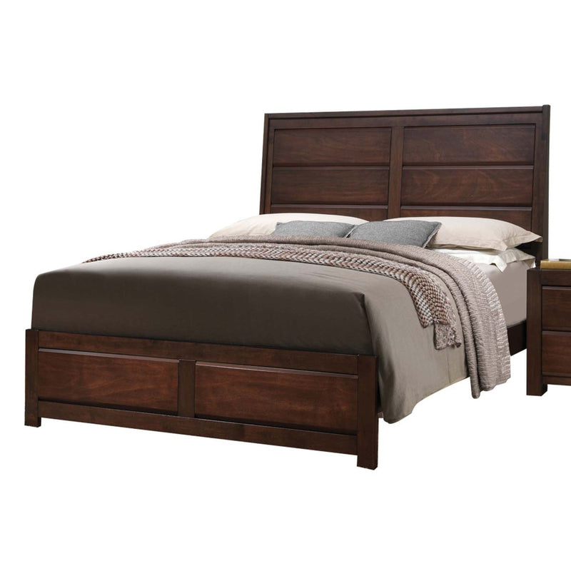 Oberreit King Bed, Walnut Finish Acme