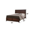 Oberreit Queen Bed, Walnut Finish Acme