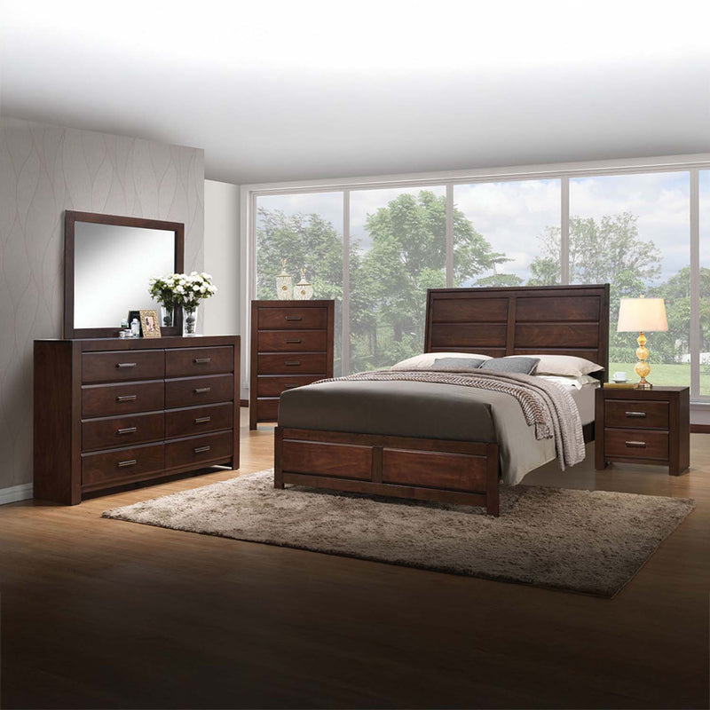 Oberreit Queen Bed, Walnut Finish Acme