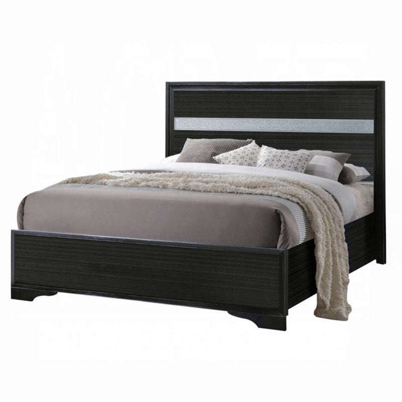 Naima Twin Bed, Black Finish Acme
