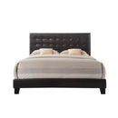 Masate Queen Bed, Espresso Faux Leather Acme