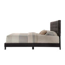 Masate Queen Bed, Espresso Faux Leather Acme
