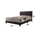 Masate Queen Bed, Espresso Faux Leather Acme