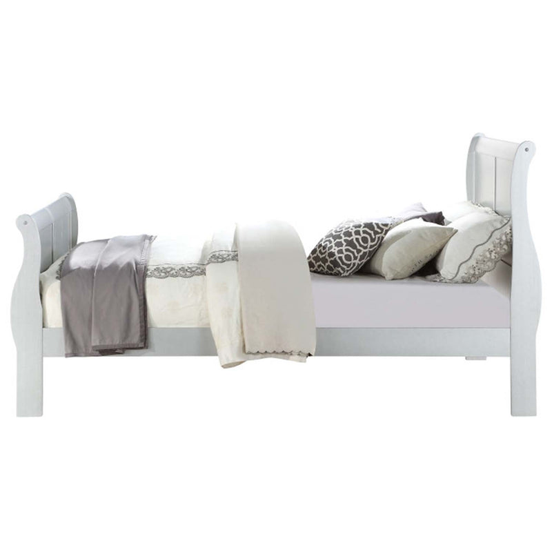 Louis Philippe III King Bed, Platinum Finish Acme