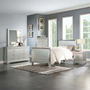 Louis Philippe III Twin Bed, Platinum Finish Acme
