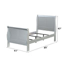 Louis Philippe III Twin Bed, Platinum Finish Acme