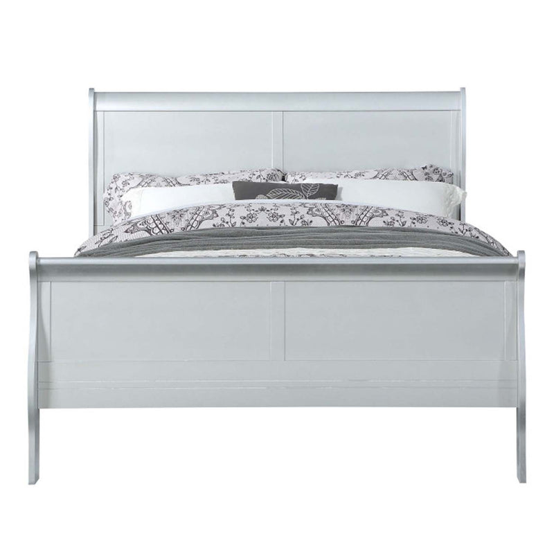 Louis Philippe Twin Bed, Platinum Finish Acme