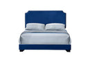 Haemon Queen Bed, Blue Velvet Acme