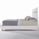 Naima II King Bed, White High Gloss Finish Acme