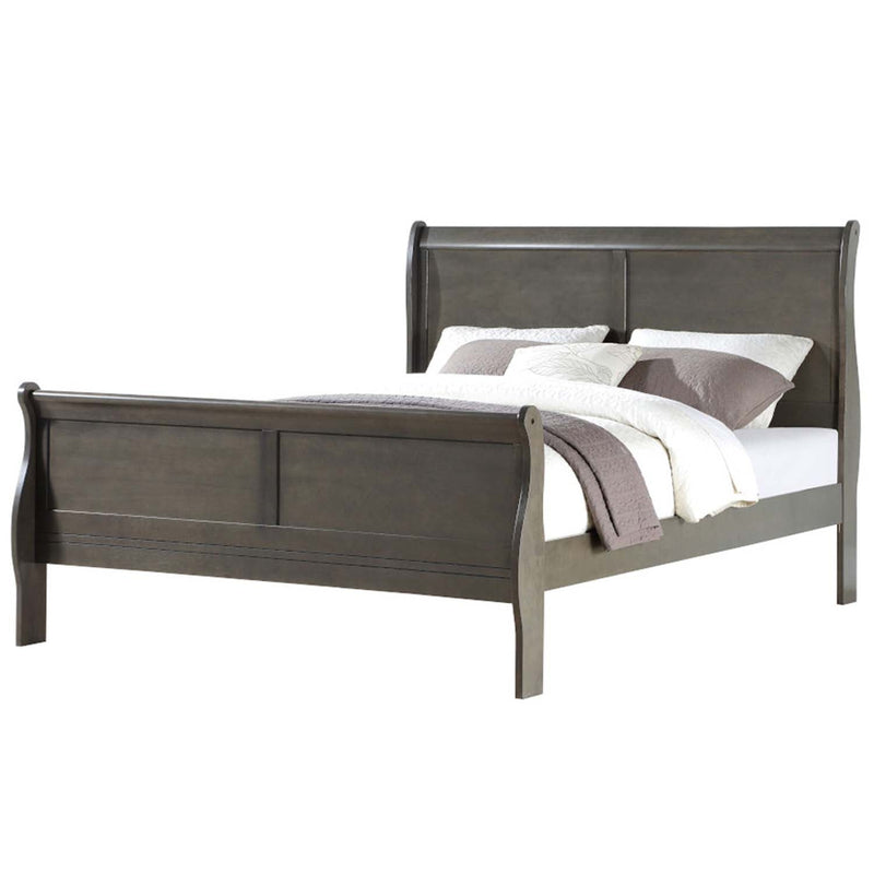 Louis Philippe King Bed, Dark Gray Finish Acme