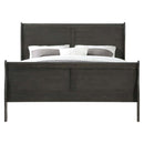 Louis Philippe King Bed, Dark Gray Finish Acme