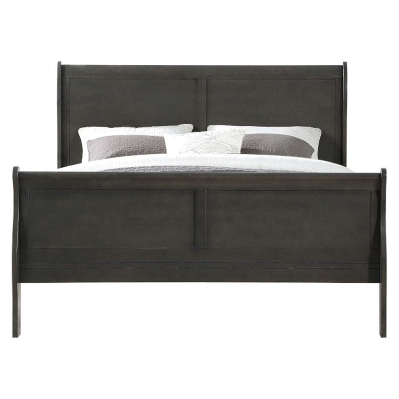 Louis Philippe King Bed, Dark Gray Finish Acme