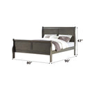 Louis Philippe King Bed, Dark Gray Finish Acme