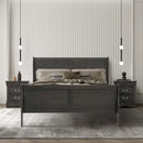 Louis Philippe King Bed, Dark Gray Finish Acme