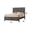Valdemar King Bed, Weathered Gray Finish Acme