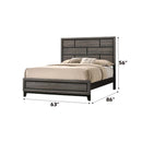 Valdemar Queen Bed, Weathered Gray Finish Acme