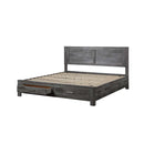 Vidalia Queen Bed w/Storage, Rustic Gray Oak Finish Acme