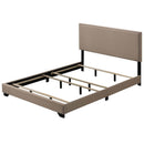Leandros Queen Bed, Beige Fabric Acme