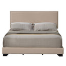 Leandros Queen Bed, Beige Fabric Acme