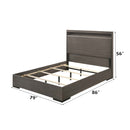 Escher King Bed, LED & Gray Oak Finish Acme