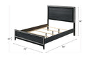 Haiden King Bed w/Led, LED & Weathered Black Finish Acme