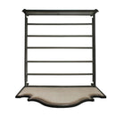 House Beatrice Queen Bed, Two Tone Beige Fabric, Charcoal & Light Gray Finish Acme