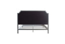 House Marchese Queen Bed, Two Tone Beige Fabric & Pearl Gray Finish Acme