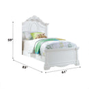 Estrella Full Bed, White Finish Acme
