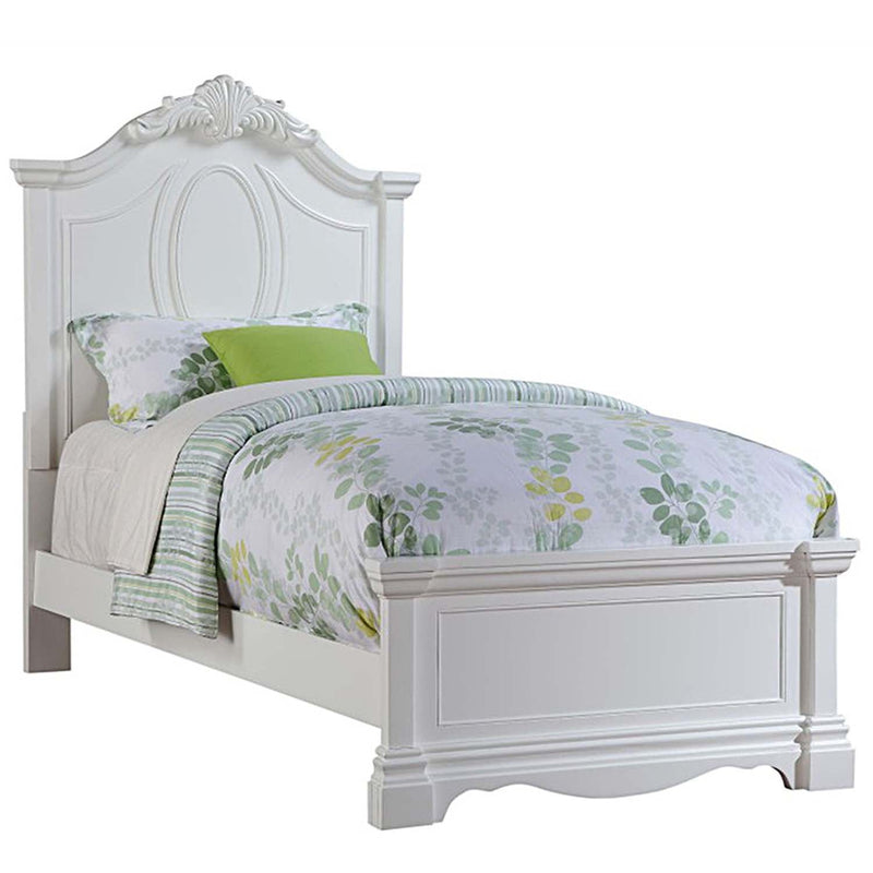 Estrella Twin Bed, White Finish Acme
