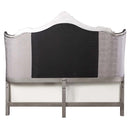 Ariadne Queen Bed, Velvet & Antique Platinum Finish Acme