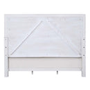 Katia King Bed, Light Gray Linen, Rustic Gray & Weathered White Finish Acme