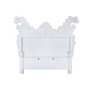 Valkyrie King Bed, Faux Leather & Antique Platinum Finish Acme