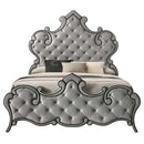 Perine Queen Bed, Gray Velvet Acme