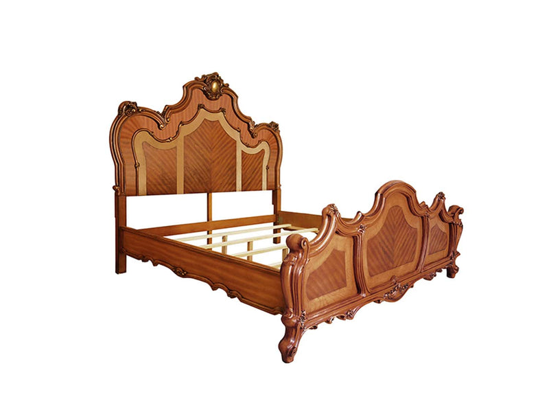 Picardy King Bed, Honey Oak Finish Acme