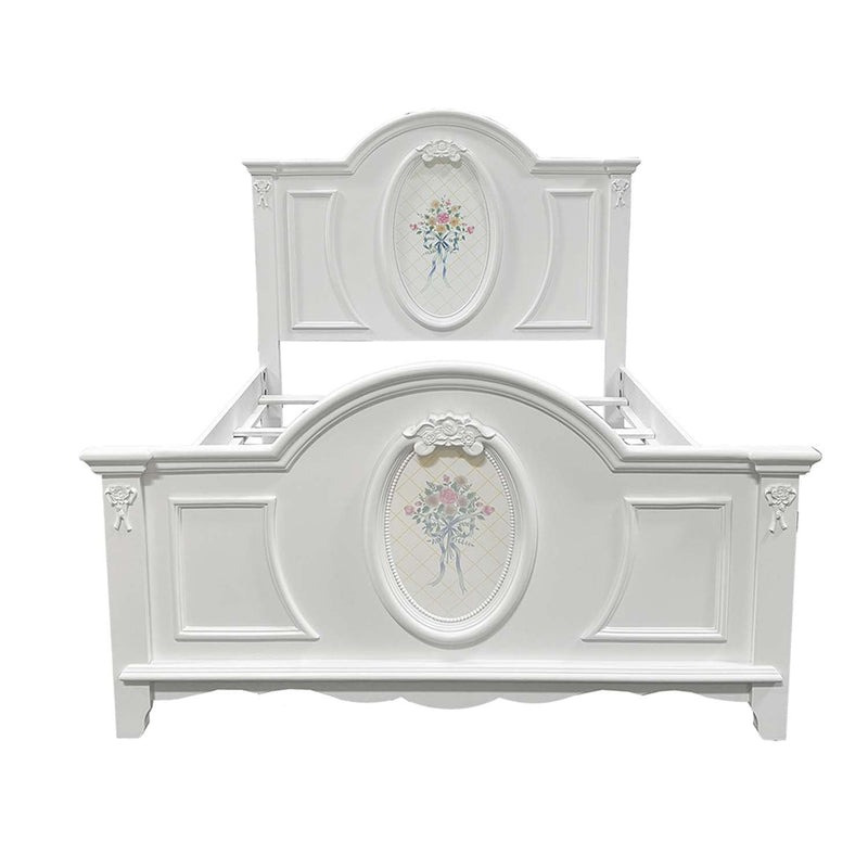 Flora Full Bed, White Finish Acme