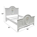 Flora Full Bed, White Finish Acme
