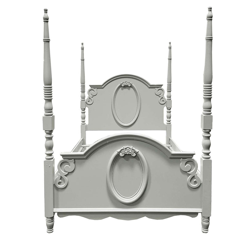 Flora Full Bed w/Poster, Gray Finish Acme
