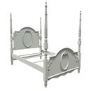 Flora Twin Bed w/Poster, Gray Finish Acme