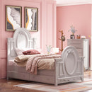 Flora Twin Bed, Gray Finish Acme