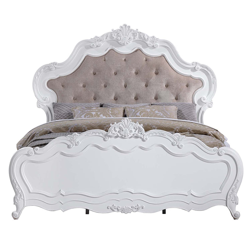 Latisha King Bed, White Finish Acme
