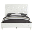 Dorothy Twin Bed, Pearl White Faux Leather & Ivory Finish Acme