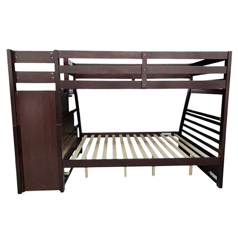 Jason Twin/Full Bunk Bed w/Trundle & Storage, Espresso Finish Acme