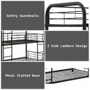 Cairo Triple Twin Bunk Bed, Sandy Black Finish Acme
