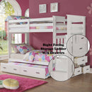 Allentown Twin/Twin Bunk Bed w/Trundle & Storage, White Finish Acme