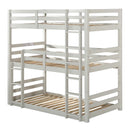 Ronnie Triple Twin Bunk Bed, Light Gray Finish Acme