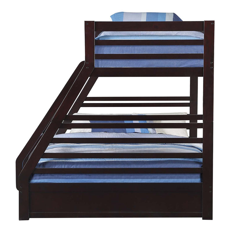 Jason Twin Xl/Queen Bunk Bed w/Storage, Espresso Finish Acme